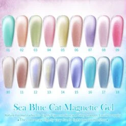 Sea Blue Cat Magnetic Gel Polish 10ml -Born Pretty Salon 1 ZITU3