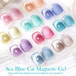 Sea Blue Cat Magnetic Gel Polish 10ml -Born Pretty Salon 1 ZITU6