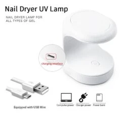16W White Mini Nail Dryer UV/LED Lamp -Born Pretty Salon 10016