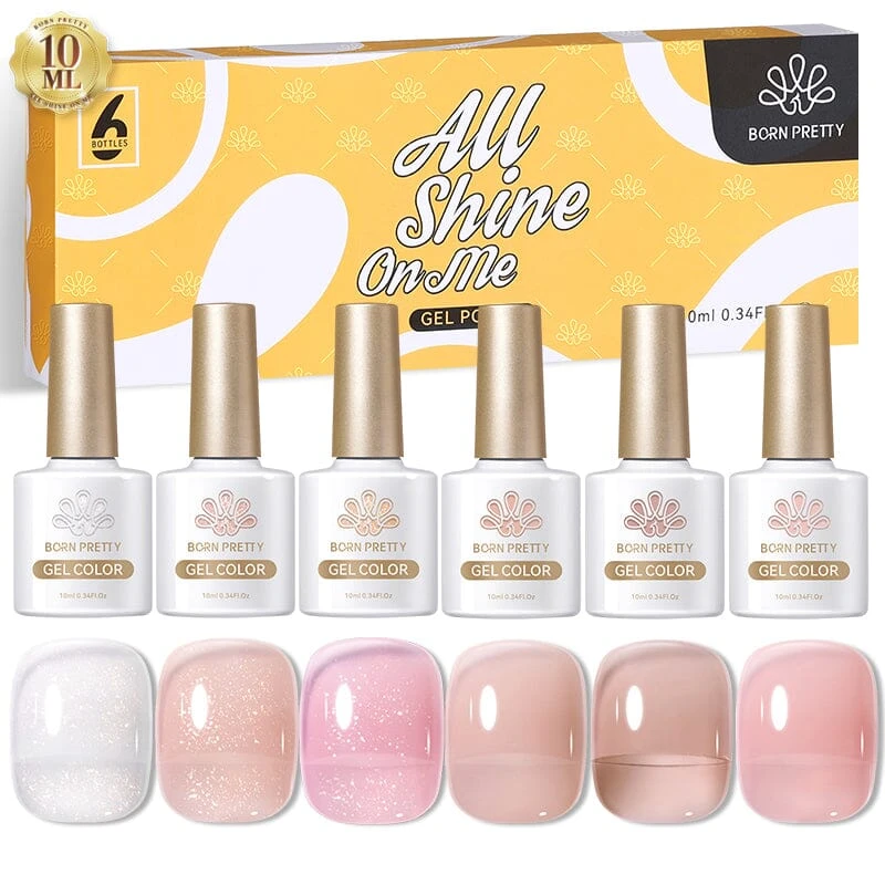 6 Colors Jelly Nude Gel Set 17 10ml 1 6 Colors Jelly Nude Gel Set 17 10ml