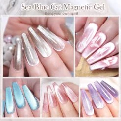 Sea Blue Cat Magnetic Gel Polish 10ml -Born Pretty Salon 4 ZITU4 2