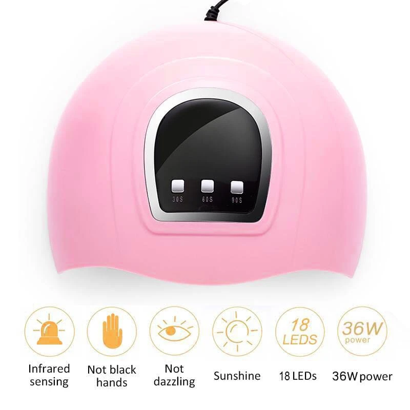 36W Pink UV LED Nail Lamp 3 36W Pink UV LED Nail Lamp - Image 3