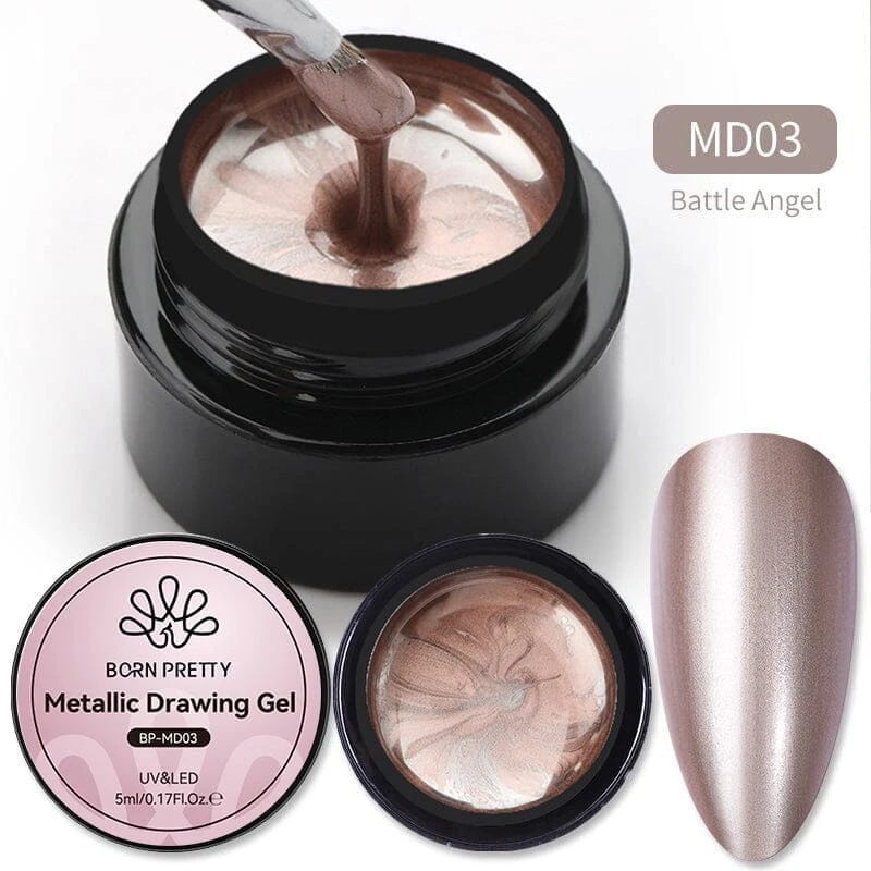 Rosegold Metallic Drawing Gel MD03 5ml 2 Rosegold Metallic Drawing Gel MD03 5ml - Image 2