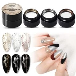 3 Colors Metallic Drawing Gel 5ml