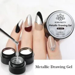 3 Colors Metallic Drawing Gel 5ml -Born Pretty Salon 49151 zi 4 5e9e00d6 2cdb 495c 9c95 820009514d13