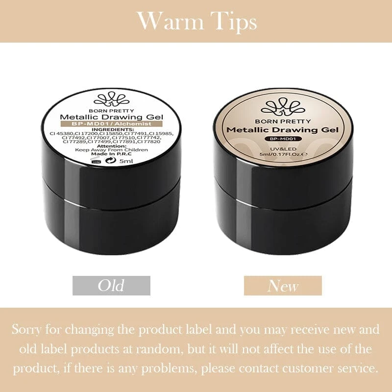 Rosegold Metallic Drawing Gel MD03 5ml 3 Rosegold Metallic Drawing Gel MD03 5ml - Image 3