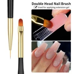 3pcs Double Head UV Gel Nail Brushes -Born Pretty Salon 52549 zitu 5