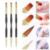 3pcs Double Head UV Gel Nail Brushes