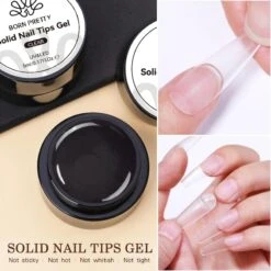 Clear Solid Nail Tips Gel 5ml -Born Pretty Salon 53465 zhu 1