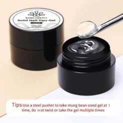 Clear Solid Nail Tips Gel 5ml -Born Pretty Salon 53465 zhu 2