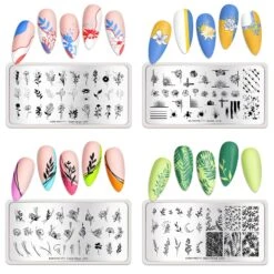 4pcs Flowers Plants Nail Stamping Plates -Born Pretty Salon 53916 ZI 3