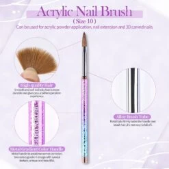 Acrylic Nail Brush #10 -Born Pretty Salon 54221 zitu 1 476a8282 fe51 477f 94aa b399e79c0172
