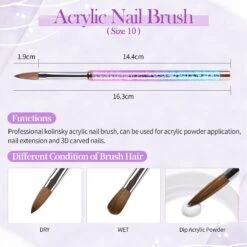 Acrylic Nail Brush #10 -Born Pretty Salon 54221 zitu 4 36f9f3ea f3ea 4c4b a64f b364b5f046f7