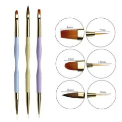 3Pcs Set Double Head Liner Brushes -Born Pretty Salon 54651 zitu 3