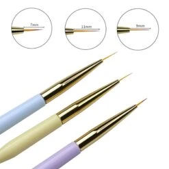 3Pcs Set Double Head Liner Brushes -Born Pretty Salon 54651 zitu 5