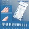 120pcs M-Oval Half Matte Clear False Nail Tips 14