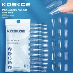 120pcs Full Cover Clear Matte Ultra-thin False Nail Tips