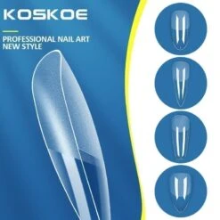 120pcs Oval Half Matte Clear False Nail Tips 11 -Born Pretty Salon 55067 ZHU 3 12