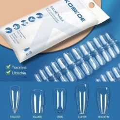 120pcs Oval Half Matte Clear False Nail Tips 11 -Born Pretty Salon 55067 ZHU 4 12