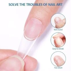 120pcs Stiletto Half Matte Clear False Nail Tips 12 -Born Pretty Salon 55067 ZI 1 5