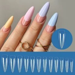 120pcs Full Cover Clear Matte Ultra-thin False Nail Tips -Born Pretty Salon 55067 ZI 11 10