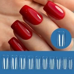 120pcs M-Coffin Full Cover Clear False Nail Tips 05 -Born Pretty Salon 55067 ZI 12 16