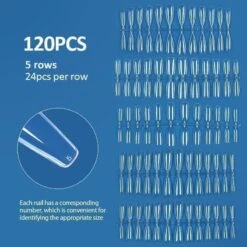 120pcs French Half Matte False Nail Tips 09 -Born Pretty Salon 55067 ZI 2 1