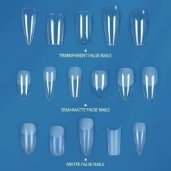 120pcs Oval Full Cover Clear False Nail Tips 03 -Born Pretty Salon 55067 ZI 3