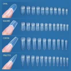 120pcs Almond Half Matte Clear False Nail Tips 15 -Born Pretty Salon 55067 ZI 7