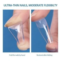 120pcs M-Coffin Half Matte Clear False Nail Tips 16 -Born Pretty Salon 55067 ZI 8 3