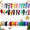 12 Colors Nail Stamping Polish Set Basic 10ml