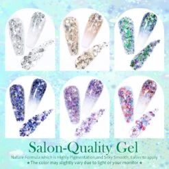 6 Colors Glow-in-Dark Sequins Gel 5g -Born Pretty Salon 55690 ZI 1 79d65ec3 64ad 43e2 b493 a5efe06de92a