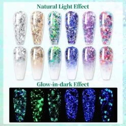 6 Colors Glow-in-Dark Sequins Gel 5g -Born Pretty Salon 55690 ZI 2 fbb24d42 5568 4927 bf87 962b58218378