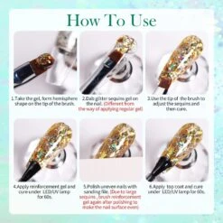 6 Colors Glow-in-Dark Sequins Gel 5g -Born Pretty Salon 55690 ZI 8 f55c6c86 b035 4a71 9d4b aec6621f53e3