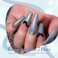 Silver Iridescent Nail Polish 10ml -Born Pretty Salon 55694 ZI 2