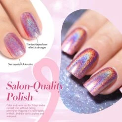 Pink Iridescent Nail Polish 10ml -Born Pretty Salon 55695 ZI 3 b5c0ae68 8e02 42fb 90c0 dbb564082428