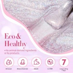 Pink Iridescent Thermal Nail Polish 10ml -Born Pretty Salon 55749 ZI 6