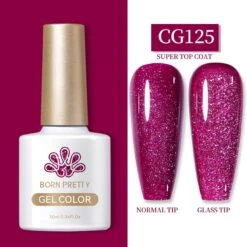 Purple Glitter Color Gel Polish CG125 10ml