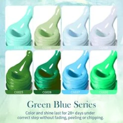 Green Blue Series Color Gel Polish 10ml -Born Pretty Salon 55845 BlueGreen ZI 8