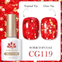 Red Glitter Color Gel Polish CG119 10ml -Born Pretty Salon 55845 Bsx 119 00ba1f80 26ca 44ec b4d9 bea79b460094