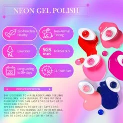 Neon Colors Gel Polish 10ml -Born Pretty Salon 55845 YG ZI 7