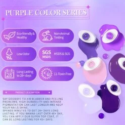 Purple Series Gel Polish 10ml -Born Pretty Salon 55845 ZS ZI 3