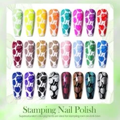 24 Colors Spring Summer Nail Stamping Polish Set #02 10ml -Born Pretty Salon 55849 ZI 1