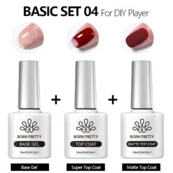 3pcs Basic Set #04 Base Top Coat 10ml