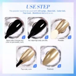 12 Colors Nail Chrome Powder Kit -Born Pretty Salon 55989 ZI 8