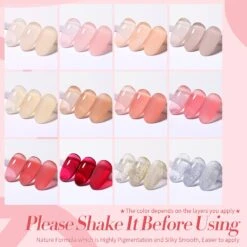 12 Colors All In One Starter Kit 48W US Type Plug Jelly Gel Polish 6ml -Born Pretty Salon 56044 1 ZI 1