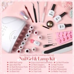 12 Colors All In One Starter Kit 48W US Type Plug Jelly Gel Polish 6ml -Born Pretty Salon 56044 1 ZI 7