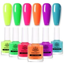 6 Colors Neon Collection Nail Polish Set 10ml