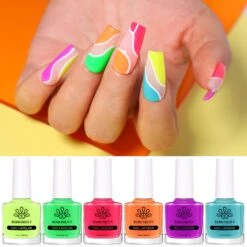 6 Colors Neon Collection Nail Polish Set 10ml -Born Pretty Salon 56094 ZHU 5