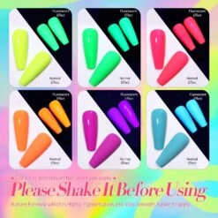 6 Colors Neon Collection Nail Polish Set 10ml -Born Pretty Salon 56094 ZI 1
